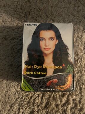 Ecofan Dark Coffee Hair Dye Shampoo — Deep Brown Shade